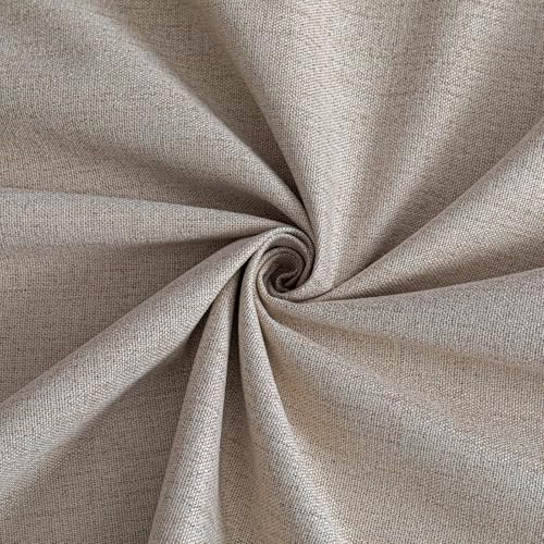 100% Blackout Curtains 84 inch Length 2 Panels Faux Linen Long Drapes for Bedroom Nursery Living Room Black Out Room Darkening Curtain Thermal Insulated Back Tab Rod Pocket(W52 x L84, Beige) - color: Beige, size: 52"W x 84"L (Pack of 2)