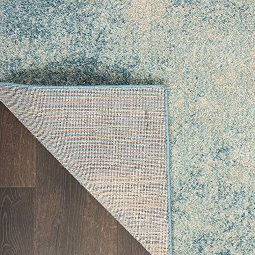Nourison Home Passion Navy/Light Blue 3'9'' x 5'9'' Area-Rug, Modern, Abstract, Easy-Cleaning, Non Shedding, Bed Room, Living Room, Dining Room, Kitchen, (4' x 6') - color: Navy Light Blue, size: 3'9" x 5'9" (Rectangular)