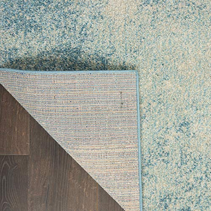 Nourison Home Passion Navy/Light Blue 3'9'' x 5'9'' Area-Rug, Modern, Abstract, Easy-Cleaning, Non Shedding, Bed Room, Living Room, Dining Room, Kitchen, (4' x 6') - color: Navy Light Blue, size: 3'9" x 5'9" (Rectangular)