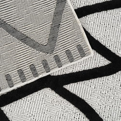 Modern Rug 10x14 Luxury Diamond Pattern Large Micro Loop Area Rugs Soft High-Low Pile Stain Resistant Easy to Clean Non-Shedding Durable Living Room Bedroom Indoor Carpet (Black/White) - color: Bold / Black, size: 10' x 14' (Rectangular)