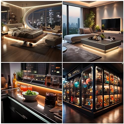 Short LED Strip Lights, COB 5V USB, Warm White 3000k (3.28FT/1M) | Flexible Small COB LED Strip Light, 3000K, Not Dimmable, For Display Cabinet & TV 3D Lighting - color: 3.28FT/3000K