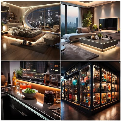 Short LED Strip Lights, COB 5V USB, Warm White 3000k (3.28FT/1M) | Flexible Small COB LED Strip Light, 3000K, Not Dimmable, For Display Cabinet & TV 3D Lighting - color: 3.28FT/3000K