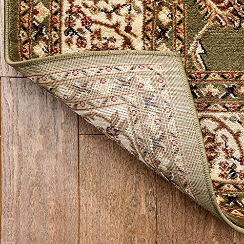 Well Woven Barclay Collection Sarouk Green 2x4 Area Rug - for Entryways, Small Bedrooms, Living Rooms - color: Green, size: 2'3" x 3'11" (Rectangular)