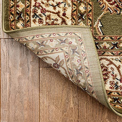 Well Woven Barclay Collection Sarouk Green 2x4 Area Rug - for Entryways, Small Bedrooms, Living Rooms - color: Green, size: 2'3" x 3'11" (Rectangular)