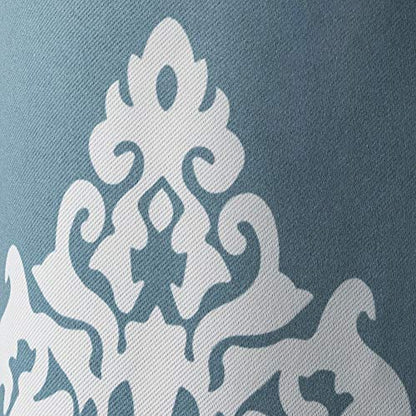 EXCLUSIVE HOME Medallion Room Darkening Blackout Grommet Top Curtain Panel Pair, 52"x108", Teal - color: Teal, size: 52"W x 108"L (Pack of 2)