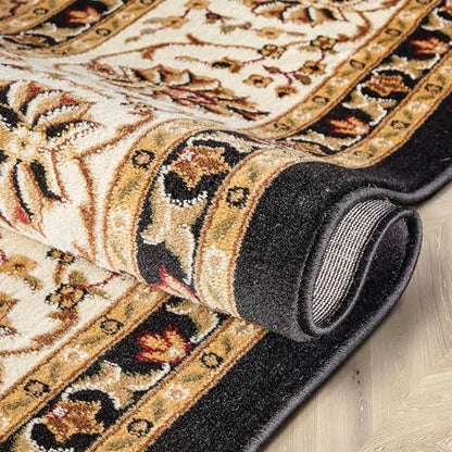 Well Woven Barclay Collection Sarouk Black 2x4 Area Rug - for Entryways, Small Bedrooms, Living Rooms - color: Black, size: 2'3" x 3'11" (Rectangular)