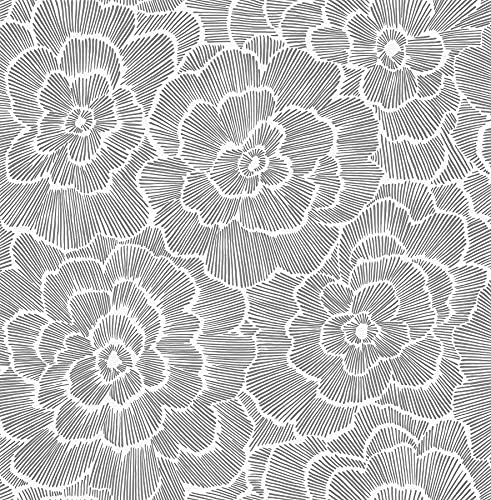 NuWallpaper Charcoal Saraya Peel and Stick Wallpaper, Grey, Removable Wallpaper, Renter-Friendly, 20.5 in x 18 ft - color: Gray