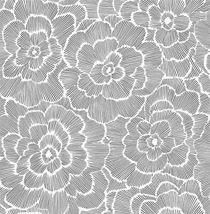 NuWallpaper Charcoal Saraya Peel and Stick Wallpaper, Grey, Removable Wallpaper, Renter-Friendly, 20.5 in x 18 ft - color: Gray
