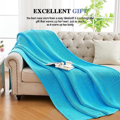 L'AGRATY Knitted Weighted Blanket - 50"x60", 10lbs Cooling Chunky Knit Heavy Blanket for Adults, Braided Crochet Throw, Thick Cable Yarn, No Beads, Evenly Weighted, Machine Washable | No Beads Evenly Weighted Machine Washable Chunky Braided Crochet Throw