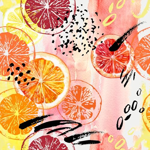 Fruit Oranges Peel and Stick self Adhesive Wallpaper - 128''x32'' - color: X08, size: 128"x32"