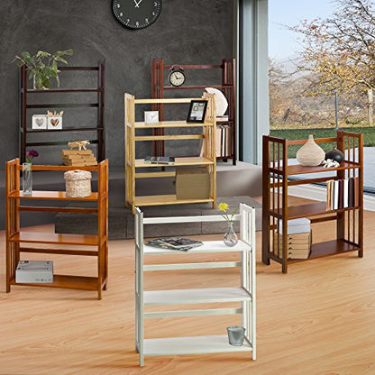 Casual Home 3-Shelf Folding Stackable Bookcase (27.5" Wide)-Natural - color: Natural, size: 3-Shelf Stackable
