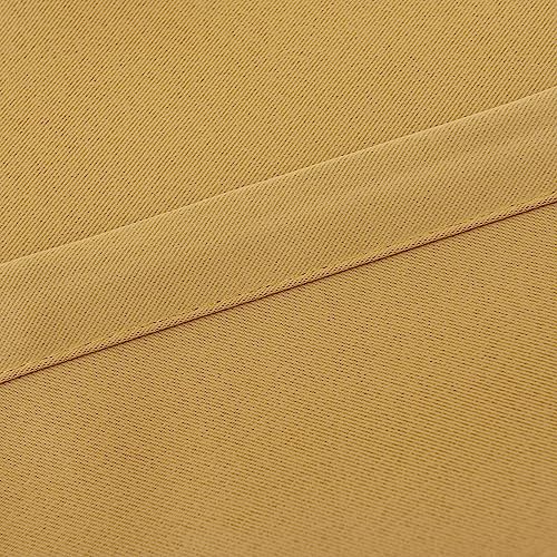 INLINAS Blackout Curtains with Sheer Overlay, Gold, 52x84 Inches | Grommet Top Double Layer Curtains for Bedroom and Living Room Thermal Reduction Light Blocking and Energy Saving, Set of 2 - color: Gold, size: 52"W x 84"L (Pack of 2)