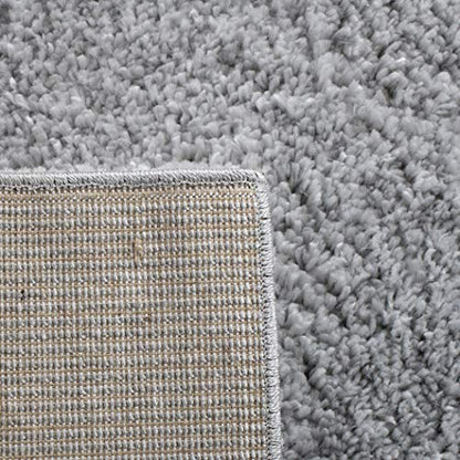 SAFAVIEH August Shag Collection Accent Rug - 2'3" x 4', Silver, Solid Design, Non-Shedding & Easy Care, 1.2-inch Thick Ideal for High Traffic Areas in Entryway, Living Room, Bedroom (AUG900G) - color: Silver, size: 2'3" x 4' (Rectangular)