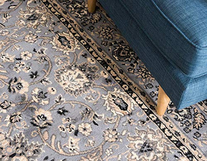 Unique Loom Sialk Hill Collection Area Rug - Washington (2' 2" x 3' 1" Rectangle, Gray/ Black) - color: Gray/Black, size: 2'2" x 3'1" (Rectangular)