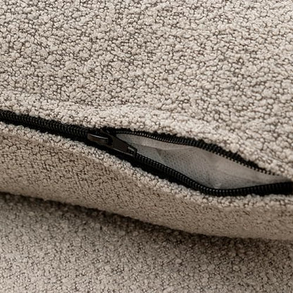 KINWELL 68" Boucle Upholstered Loveseat with 4 Toss Pillows, Taupe | No Assembly Deeper 2-Seater Sherpa Couch Settee Love Seat Sofa with 3 Height Options for Small Spaces Apartment Living Room - color: Taupe, size: Loveseat