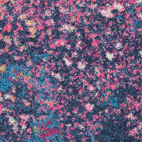 Nourison Home Passion 4' x Round Multicolor Fabric Modern Area Rug (4' Round) - color: Sunburst, size: 4' (Round)