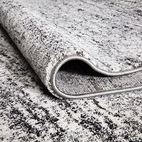 Keen Home Design Runner Rugs - 32"x91" Non-Shedding, Thick Pile Abstract Rugs for Kitchen, Living Room, Bedroom, Dining Room, Entryway - Size: 2'8" x 7'7", Abstract Cream/Grey - color: Abstract Cream/Grey, size: 2'8" x 7'7" (Runner)