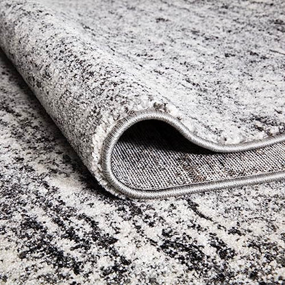 Keen Home Design Runner Rugs - 32"x119" Non-Shedding, Thick Pile Abstract Rugs for Kitchen, Living Room, Bedroom, Dining Room, Entryway - Size: 2'8" x 9'11", Abstract Cream/Grey - color: Abstract Cream/Grey, size: 2'8" x 9'11" (Runner)