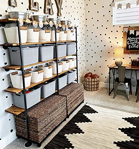 Industrial Retro Wall Mount Iron Pipe Shelf,DIY Open Bookshelf,Hung Bracket,Home Improvement Kitchen Shelves,Tool Utility Shelves, Office,Ceiling Mount Shelf - size: 12“Deep 3pcs
