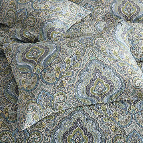 Autumn Dream Cotton Bedspread Quilt Sets, 3 Pieces Reversible Comforter Coverlet Sets, Classical Damask Paisley,King Size - color: Classical Damask, size: King (96by108 inch)