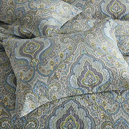 Autumn Dream Cotton Bedspread Quilt Sets, 3 Pieces Reversible Comforter Coverlet Sets, Classical Damask Paisley,King Size - color: Classical Damask, size: King (96by108 inch)