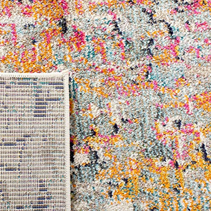 SAFAVIEH Madison Collection Accent Rug - 2'2" x 4', Grey & Pink, Modern Abstract Design, Non-Shedding & Easy Care, Ideal for High Traffic Areas in Entryway, Living Room, Bedroom (MAD460A) - color: Grey/Pink, size: 2'2" x 4' (Rectangular)