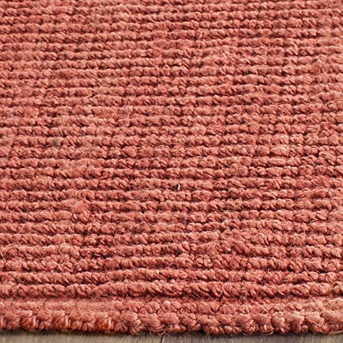 SAFAVIEH Area Rug 3x5 - Natural Fiber Collection - Rust, Handmade Jute, Farmhouse Style, Chunky Textured Thick Pile (NF447C) - color: Rust, size: 3' x 5' (Rectangular)
