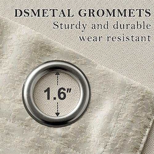 Embroidered Curtains 106 inches Long Grommet Window Treatment Voile Panel Drape for Living Room Bedroom and Dining Room, Two Panels, W60 x L106 inch - color: C1, size: 60"W x 106"L (Pack of 2)