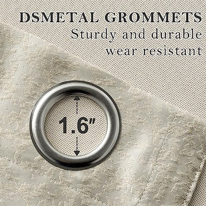 Embroidered Curtains 106 inches Long Grommet Window Treatment Voile Panel Drape for Living Room Bedroom and Dining Room, Two Panels, W60 x L106 inch - color: C1, size: 60"W x 106"L (Pack of 2)
