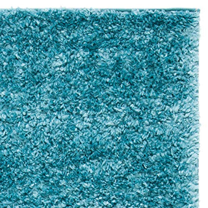 SAFAVIEH August Shag Collection Accent Rug - 2'3" x 4', Turquoise, Solid Design, Non-Shedding & Easy Care, 1.2-inch Thick Ideal for High Traffic Areas in Entryway, Living Room, Bedroom (AUG900K) - color: Turquoise, size: 2'3" x 4' (Rectangular)