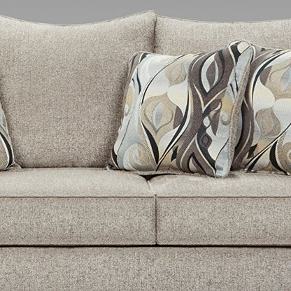 Roundhill Furniture Camero Sofa And Loveseat Set - color: Platinum