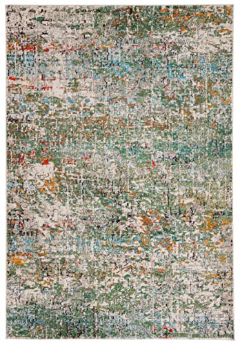 SAFAVIEH Madison Collection Accent Rug - 2'2" x 4', Green & Turquoise, Modern Abstract Design, Non-Shedding & Easy Care, Ideal for High Traffic Areas in Entryway, Living Room, Bedroom (MAD460Y) - color: Green/Turquoise, size: 2'2" x 4' (Rectangular)