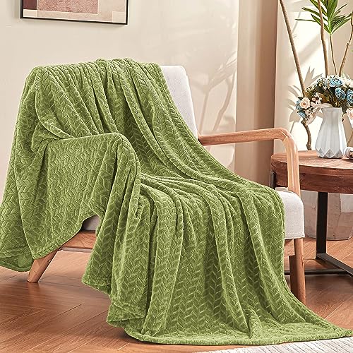 inhand Sage Green Fleece Throw Blanket for Couch, Super Soft Flannel Blanket, Lightweight Fuzzy Blankets Sofa Bed Office, Washable Cozy Plush Fleece Blankets&Throw for All Season(50x60 Inches) - color: Sage Green, size: Throw/Travel-50x60 IN