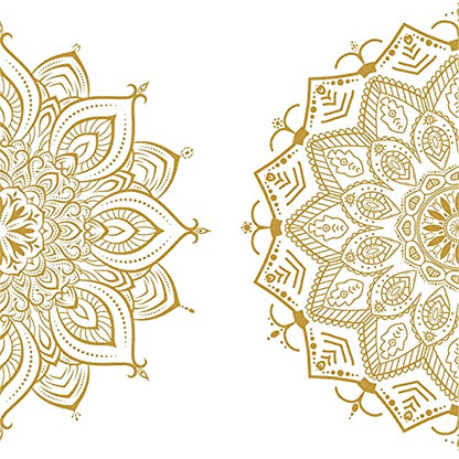 Half Mandala Wall Decal Mandala Wall Sticker Mandala Decals for Walls Flower Wall Stickers Removable Peel and Stick Wall Decals for Bedroom Living Room Yoga Studio Decor | Headboard vinyl decoration, yoga room decor, lotus peel and stick, removable, self