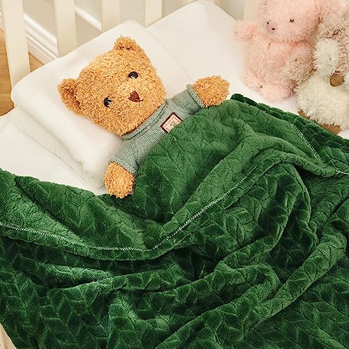 InHand Fleece Baby Blanket, Super Soft Swaddle Blanket, Plush Fuzzy Warm Green Throw Blanket, Newborn Receiving Blanket for Crib, 30x40 inches - color: A-green, size: Baby-30x40 IN