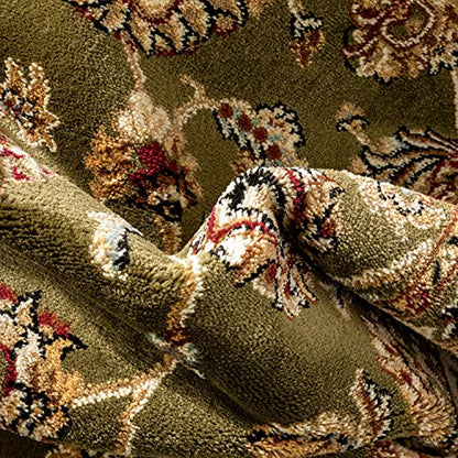 Well Woven Barclay Collection Sarouk Green 2x4 Area Rug - for Entryways, Small Bedrooms, Living Rooms - color: Green, size: 2'3" x 3'11" (Rectangular)