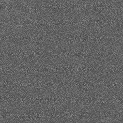 HomePop Round Leatherette Storage Ottoman with Lid, Charcoal Grey Large - color: Gray Faux Leather