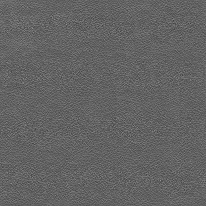 HomePop Round Leatherette Storage Ottoman with Lid, Charcoal Grey Large - color: Gray Faux Leather