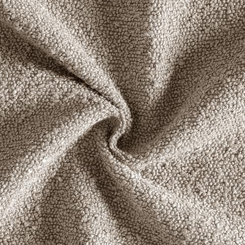 MIULEE 18x18 Decorative Lumbar Boucle Couch Pillow Covers Light Taupe | Set of 2 Textured Neutral Throw Pillow Covers, Accent Solid Pillowcases, Sofa Living Room Home Decor - color: Light Taupe, size: 18" x 18" (Pack of 2)