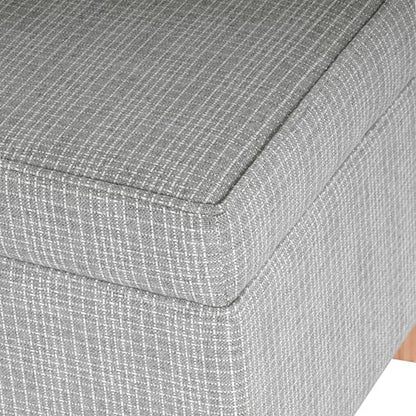 HomePop 18" Classic Square Storage Ottoman - Sage Mini Grid Pattern - color: Sage Mini Grid Pattern