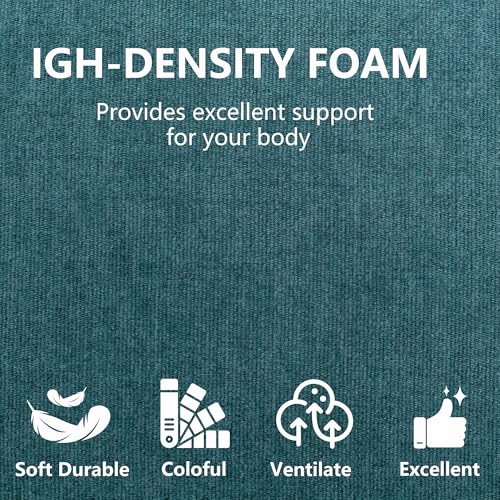 GDFStudio Folding Sofa Bed Convertible Floor Couch Futon Sleeper Chair with Removable Back Cushion Modular Lounge Mattress for Living Room Guest Room Home Office Apartment Small Spaces, Green - color: Green