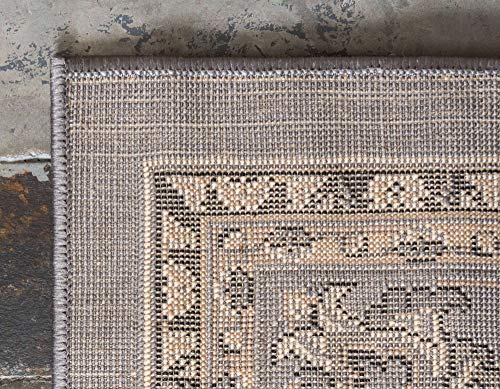 Unique Loom Sialk Hill Collection Area Rug - Washington (2' 2" x 3' 1" Rectangle, Gray/ Black) - color: Gray/Black, size: 2'2" x 3'1" (Rectangular)