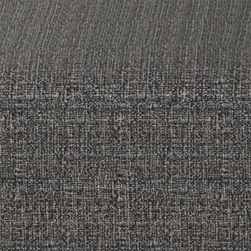 SIMPLIHOME Milltown 27" Wide Tweed Rectangle Ottoman in Ebony | Contemporary upholstered ottoman with a cushioned seat for extra seating in the bedroom or entryway; footstool, footrest. - color: Ebony, style: Small Ottoman Bench