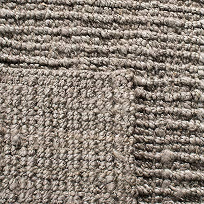 SAFAVIEH Area Rug 3x5 - Natural Fiber Collection - Light Grey, Handmade Jute, Farmhouse Style, Chunky Textured Thick Pile (NF447G) - color: Light Grey, size: 3' x 5' (Rectangular)