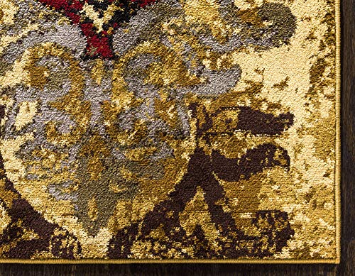 Unique Loom Barista Collection Area Rug - Congencis (9' x 12' Rectangle, Beige/ Blue) - size: 9' x 12' (Rectangular)