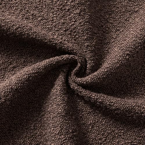 MIULEE 18x18 Decorative Lumbar Boucle Couch Pillow Covers Cocoa Brown | Set of 2 Textured Neutral Fall Autumn Throw Pillow Covers, Accent Solid Pillowcases, Sofa Living Room Home Decor - color: Cocoa Brown, size: 18" x 18" (Pack of 2)