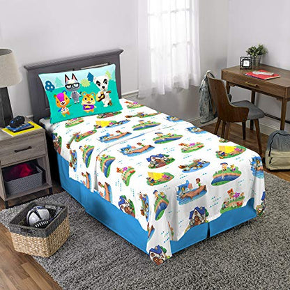 Franco Kids Bedding Super Soft Sheet Set, Twin, Animal Crossing - color: Animal Crossing, size: Twin