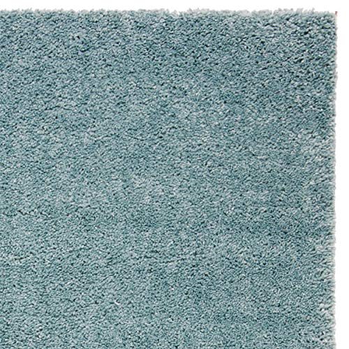 SAFAVIEH August Shag Collection Accent Rug - 2'3" x 4', Aqua, Solid Design, Non-Shedding & Easy Care, 1.2-inch Thick Ideal for High Traffic Areas in Entryway, Living Room, Bedroom (AUG900J) - color: Aqua, size: 2'3" x 4' (Rectangular)