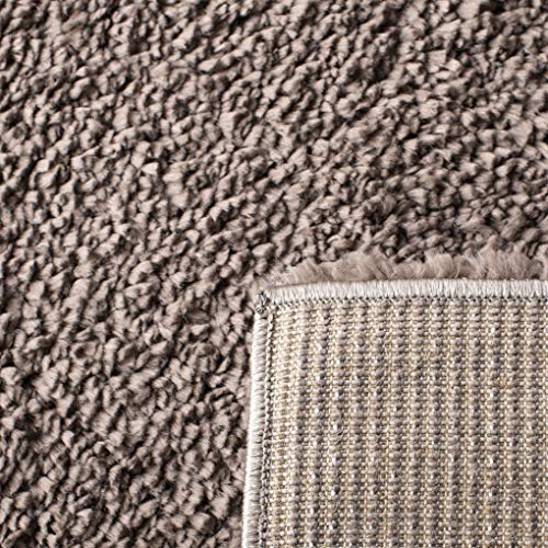 SAFAVIEH August Shag Collection Accent Rug - 2'3" x 4', Taupe, Solid Design, Non-Shedding & Easy Care, 1.2-inch Thick Ideal for High Traffic Areas in Entryway, Living Room, Bedroom (AUG900R) - color: Taupe, size: 2'3" x 4' (Rectangular)