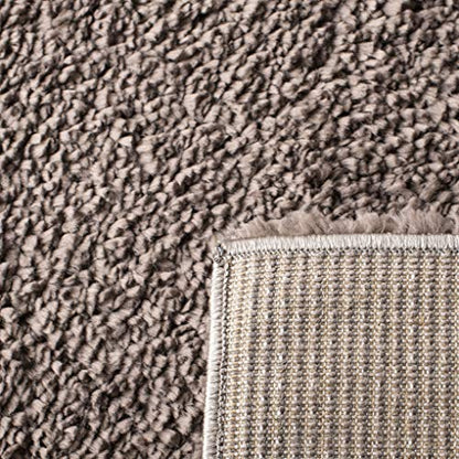 SAFAVIEH August Shag Collection Accent Rug - 2'3" x 4', Taupe, Solid Design, Non-Shedding & Easy Care, 1.2-inch Thick Ideal for High Traffic Areas in Entryway, Living Room, Bedroom (AUG900R) - color: Taupe, size: 2'3" x 4' (Rectangular)